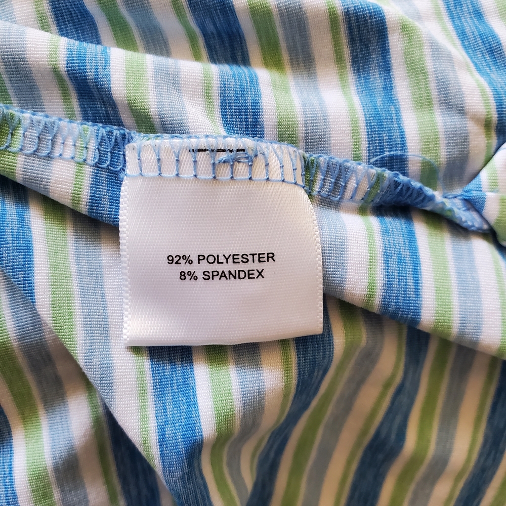 Peter Millar Striped Golf Sporty Polo.  Size Medium - Picture 5 of 6